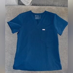 Figs Scrub Top - Small - Deep Reef
